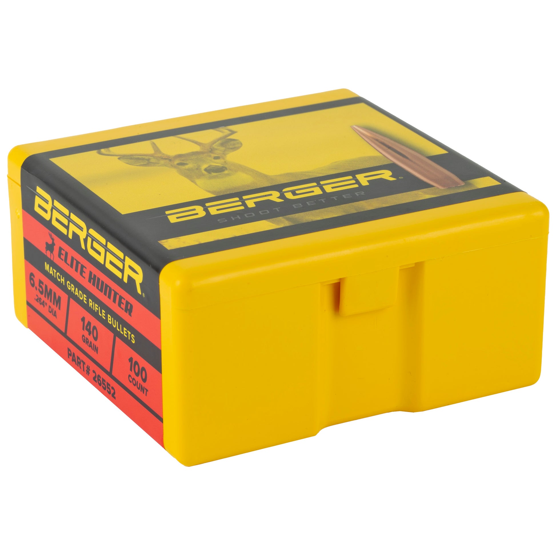 Berger Bullets 6.5mm Elite Hunter 140 Grain * Precision Match Grade Hunting Projectiles, 100 Count Box