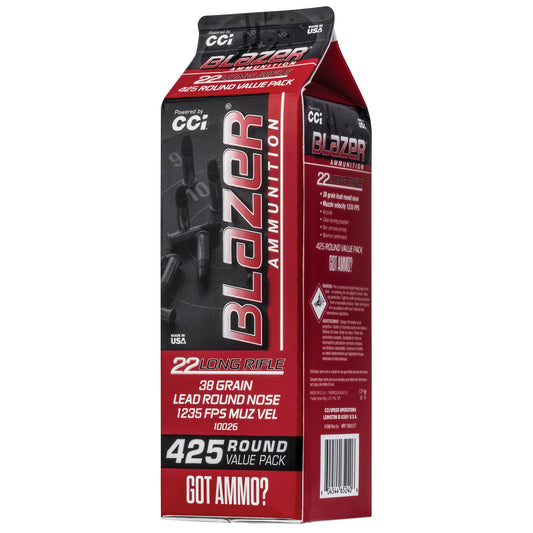 CCI Ammunition 22LR 38-Grain Lead Round Nose Ammunition - 425 Rounds per Box
