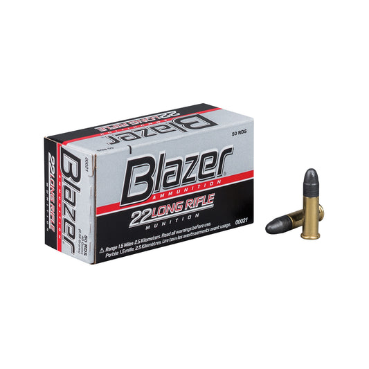 Blazer Ammunition BLAZER 22LR HS Lead Round Nose Ammo - 40-Grain, 50 Rounds per Box