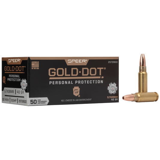 Speer Ammunition Gold Dot 5.7x28mm 40-Grain Hollow Point * Reliable Self-Defense and Duty Ammo