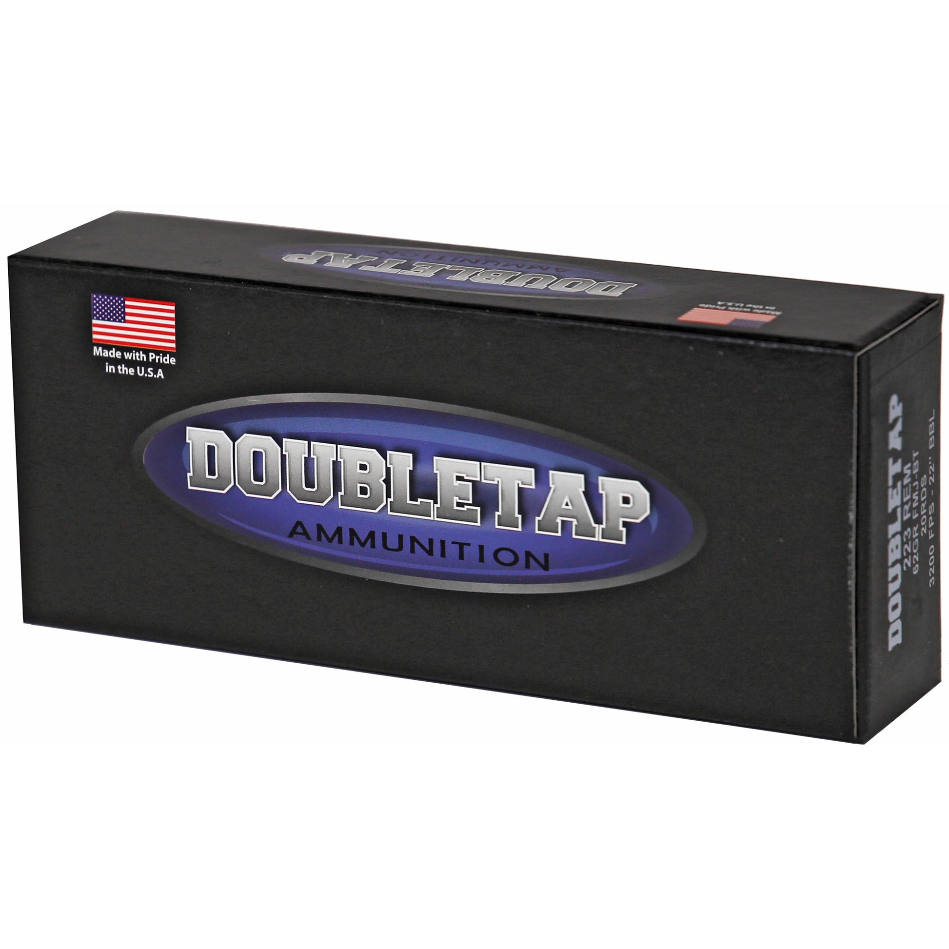 DoubleTap Ammunition 223 Remington SS109 62-Grain Full Metal Jacket Boat Tail - 20 Rounds