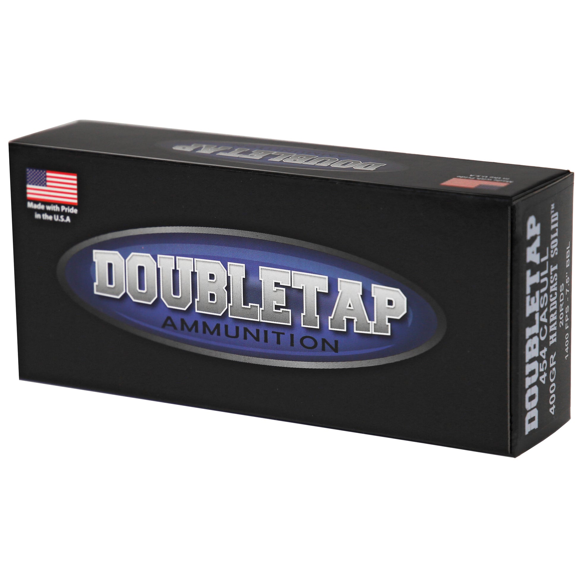 DoubleTap Ammunition 454 Casull Hardcast Solid 400-Grain Wide Flat Nose Bullets (20/500)