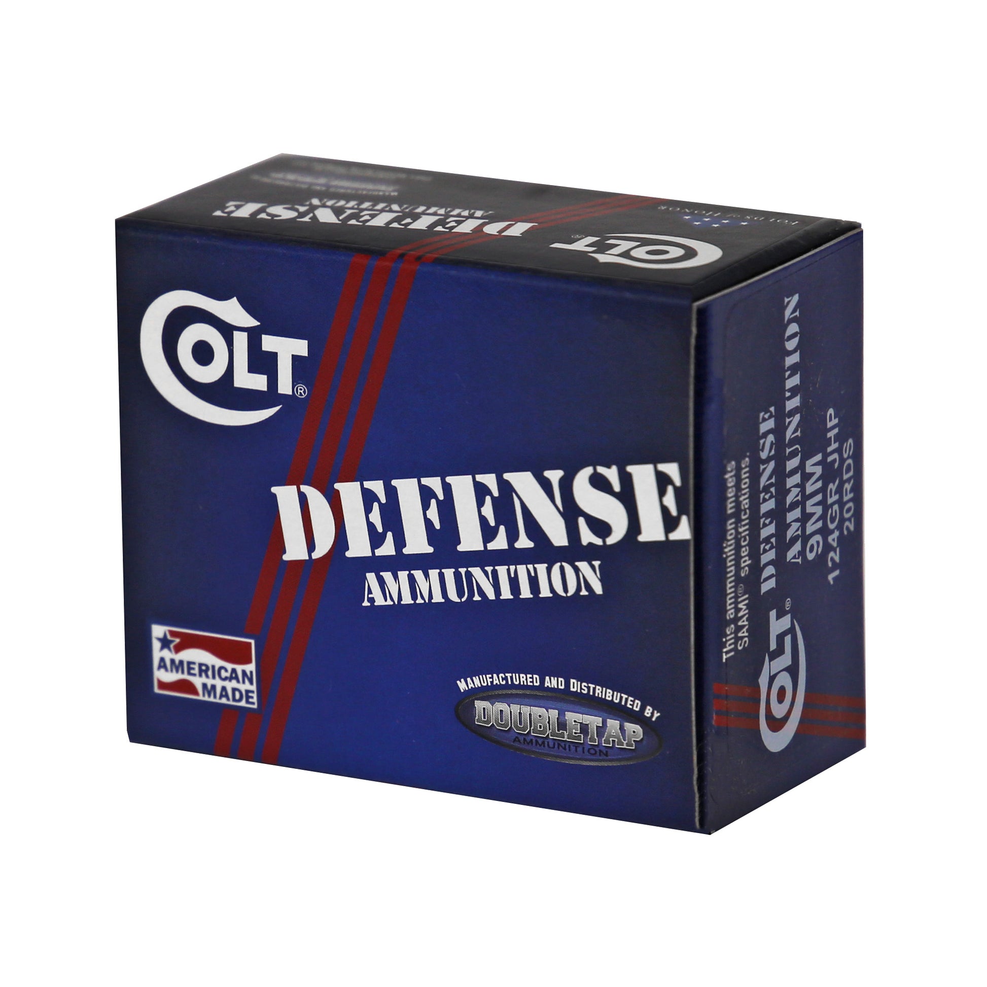 DoubleTap Ammunition Colt Defense 9mm 124 Grain Hollow Point * 20 Rounds Per Box