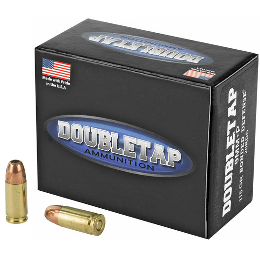 DoubleTap Ammunition Bonded Defense 9mm +P 115 Grain Hollow Point Ammo (20 Rounds per Box)
