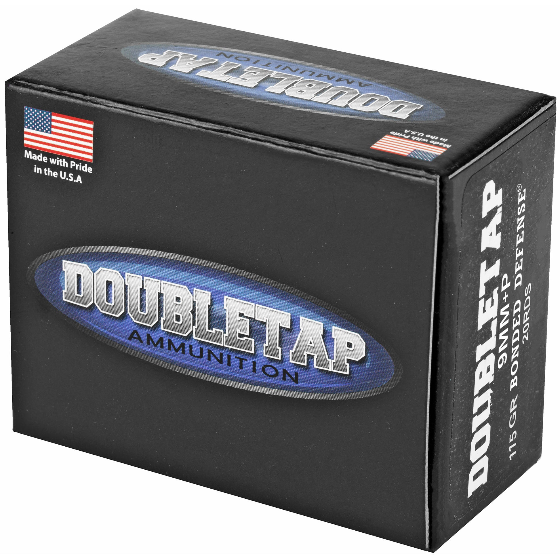 DoubleTap Ammunition Bonded Defense 9mm +P 115 Grain Hollow Point Ammo (20 Rounds per Box)
