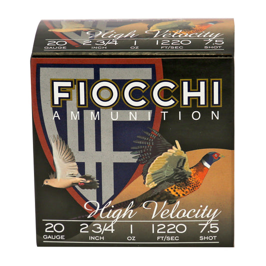 Fiocchi Ammunition 20 Gauge Lead Hunting Shotshells, #7.5 * Reliable Upland Game Load, 25 Rounds per Box