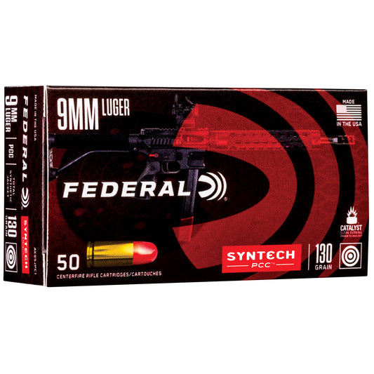 Federal American Eagle 9mm Luger 130 Grain Total Synthetic Jacket, Perfect for Carbine Shooting