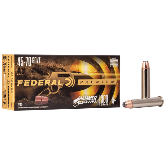 Federal Premium HammerDown .45-70 Government 300-Grain Soft Point Ammunition * 20 Rounds per Box, 200 per Case