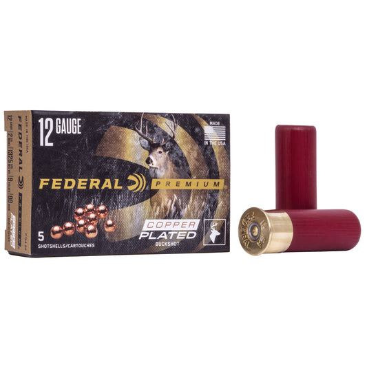 Federal Premium Vital-Shok 12 Gauge 00 Buckshot * 1 1/8 oz Copper-Plated Pellets for Hunting and Self-Defense