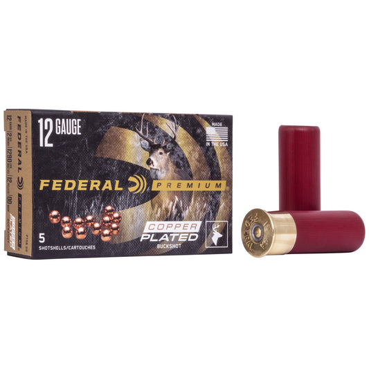 Federal Premium Vital-Shok 12 Gauge 00 Buckshot - 1? oz Copper-Plated Pellets for Hunting and Defense