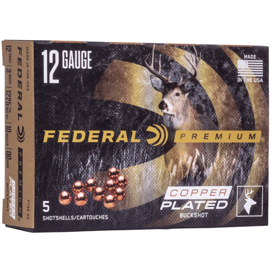 Federal Premium Vital-Shok 12 Gauge 00 Buckshot - 5 Rounds Per Box, 250 Per Case
