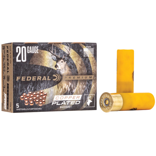 Federal Premium Vital-Shok 20 Gauge 2.75-Inch Buckshot with Copper-Plated Pellets - Model P2563B