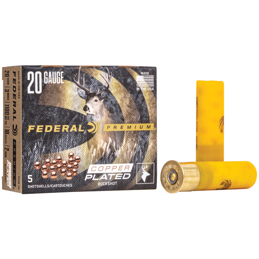 Federal Premium Vital-Shok 20 Gauge Buckshot * 2 Buckshot, 1 1/4 oz, 5 Rounds per Box