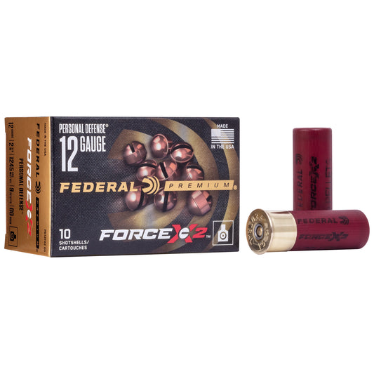 Federal Premium Force X2 12 Gauge 2.75 inch 00 Buckshot - 9 Pellets per Shell