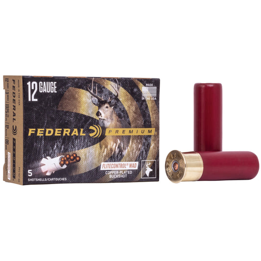 Federal Premium FliteControl 12 Gauge 00 Buckshot - High-Performance Copper-Plated Shot for Hunting