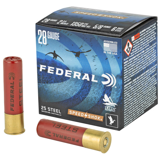 Federal Speed-Shok Steel Shot 28 Gauge 2-3/4 inch #6 * Reliable Waterfowl Hunting Ammunition