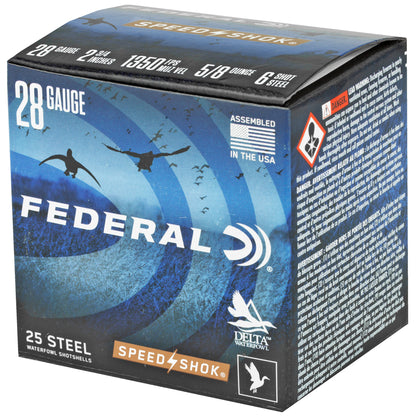 Federal Speed-Shok Steel Shot 28 Gauge 2-3/4 inch #6 * Reliable Waterfowl Hunting Ammunition