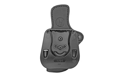 1791 Gunleather Optic Ready Paddle Holster for Full-Size Handguns - Black Leather, Right Hand, Model OR-PDH-2.4-SBL-R