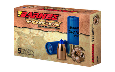 Barnes VOR-TX 12 Gauge 2.75-inch 438-Grain Slug Ammunition (5 Rounds per Box, 100 per Case)
