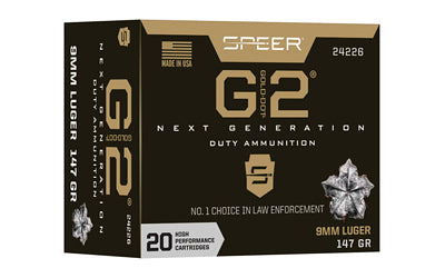 Speer Ammunition Gold Dot G2 9mm 147-Grain Hollow Point Ammunition * 20 Rounds per Box, 200 per Case
