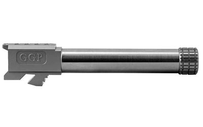 Grey Ghost Precision GGP Threaed Barrel NC for Glock 19 - 9mm Match Grade, Silver Finish