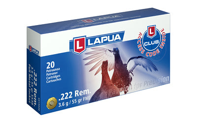 Lapua 222 Remington 55 Grain FMJ Ammunition - Reliable Full Metal Jacket Bullets