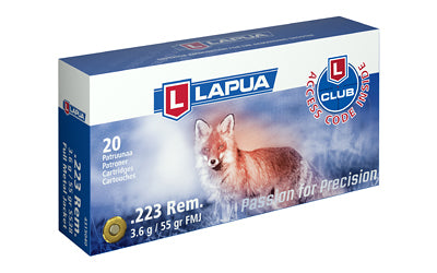 Lapua 223 Remington 55 Grain FMJ Ammunition * 20 Rounds Per Box, 600 Rounds Per Case