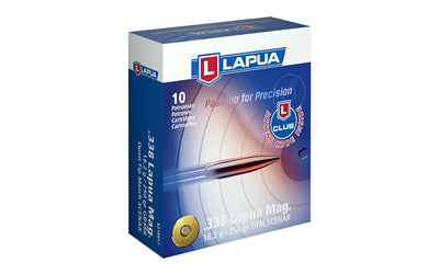 Lapua 338 Lapua Magnum 250 Grain Open Tip Match Rifle Ammunition - 10 Rounds per Box