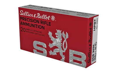 Sellier & Bellot 308 Winchester 168 Grain Boat Tail Hollow Point Rifle Ammunition (20 Rounds per Box, 500 per Case)