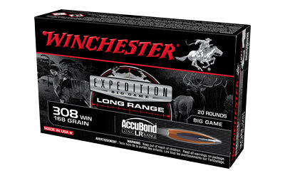 Winchester Ammunition Big Game Long Range .308 Winchester 168 Grain AccuBond Bullet (20 Rounds per Box)