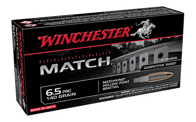 Winchester Ammunition Match 6.5 PRC 140 Grain Boat Tail Hollow Point - High Precision Shooting Ammo