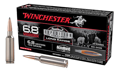 Winchester Ammunition Expedition Big Game Long Range 6.8 Western 165 Grain AccuBond Bullet * Precision Long-Range Hunting Load