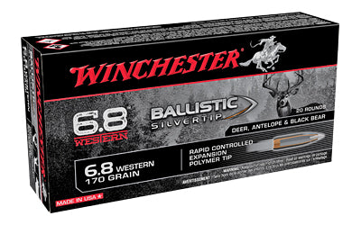 Winchester Ammunition Ballistic Silvertip 6.8 Western 170-Grain Ballistic Tip Ammo - Pack of 20