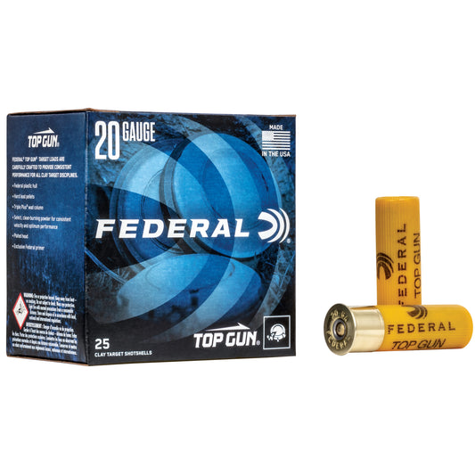 Federal Top Gun 20 Gauge Shotshells * 7/8 oz #9 Lead, 25 Rounds per Box