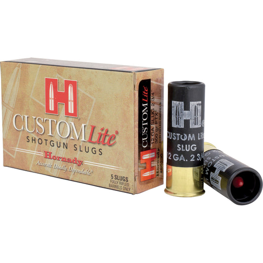 Hornady Custom Lite 12 Gauge 2.75-Inch Slug with Reduced Recoil * 300 Grain, Box of 5