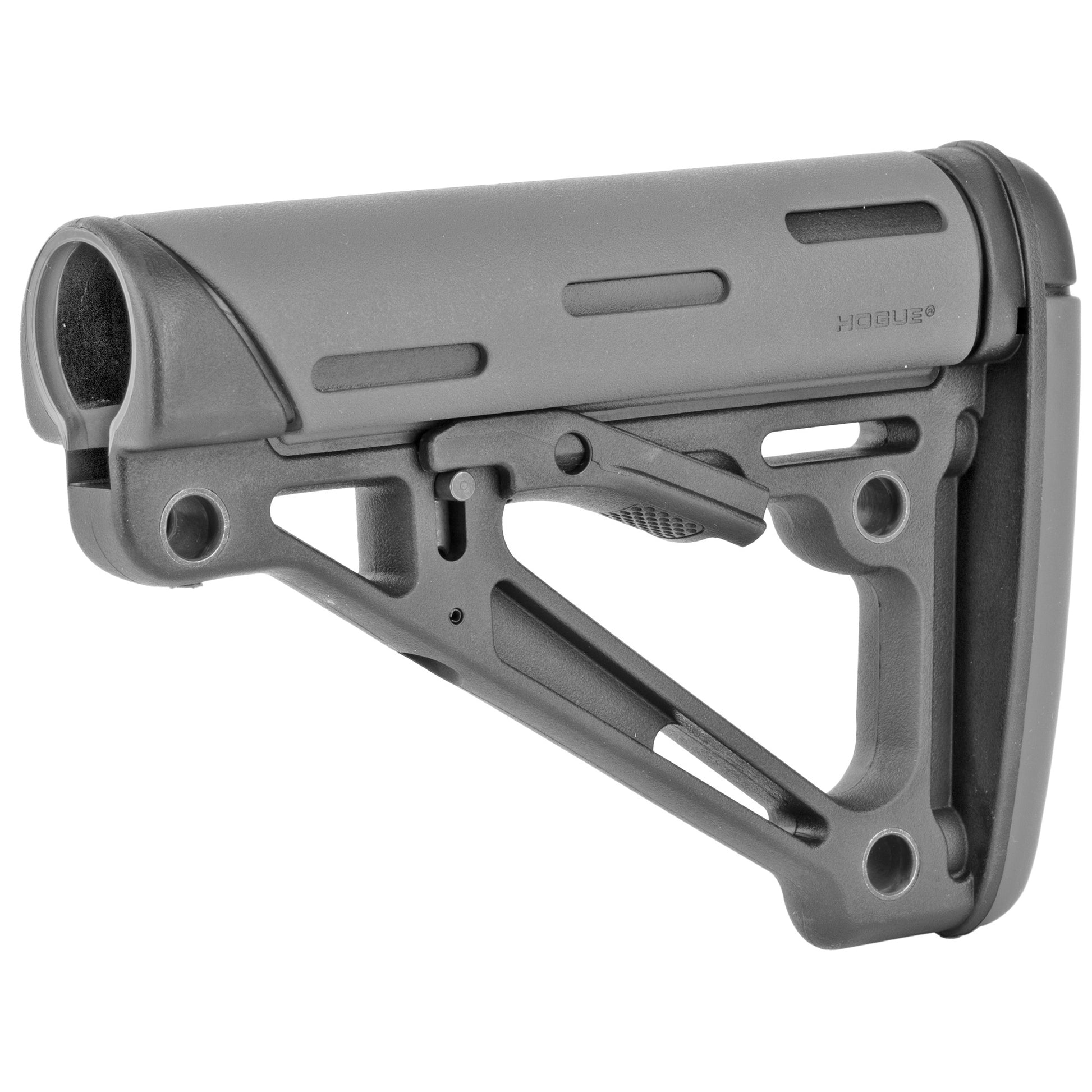 Hogue AR-15 Collapsible 6-Position Overmolded Stock * Gray for Mil-Spec Buffer Tubes