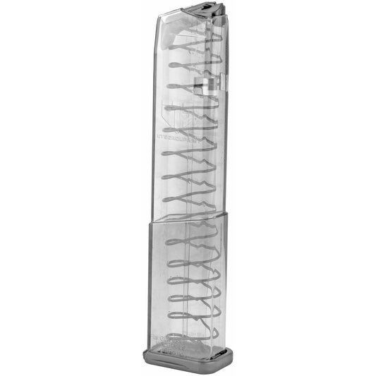 Elite Tactical Systems Group ETS Magazine for Glock 43X 9mm * 19 Round Capacity, Clear Polymer