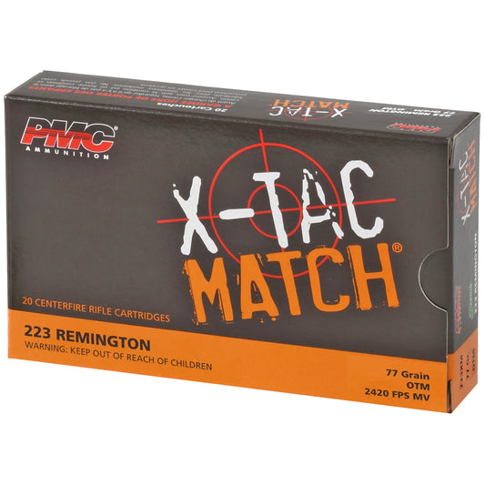 PMC Ammunition XTAC Match 223 Remington 77-Grain Open Tip Match (20 Rounds per Box)