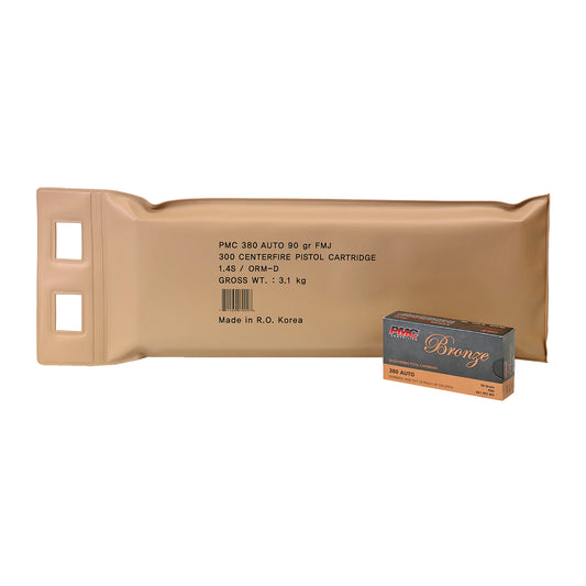 PMC Ammunition Bronze 380 ACP 90-Grain Full Metal Jacket * 300 Rounds per Box