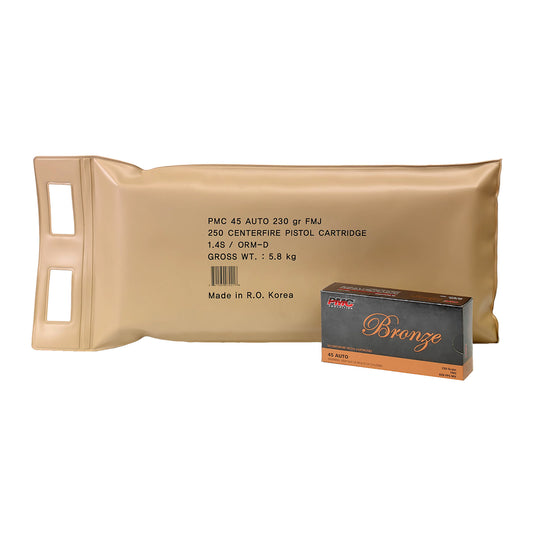PMC Ammunition Bronze Full Metal Jacket 45 ACP 230-Grain - 250 Rounds per Box