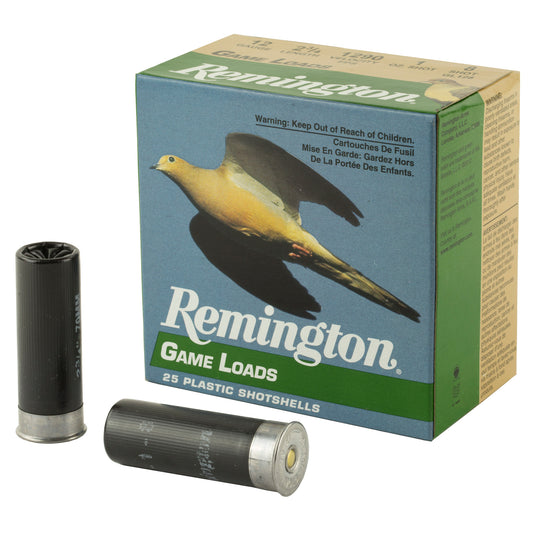 Remington Game Load 12 Gauge Shotshells * 1 oz #8, 3 1/4 Dram, 25 Rounds