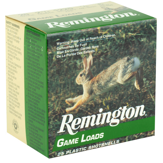 Remington Game Load 20 Gauge Shotshell * 7/8 oz #6 Shot, 2 1/2 Dram, 25 Rounds per Box