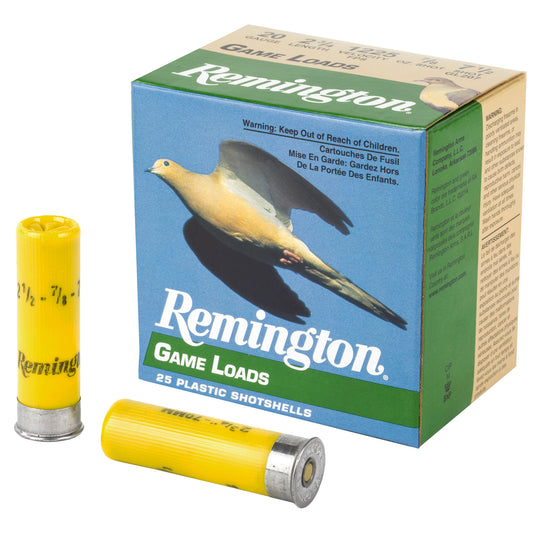 Remington Game Load 20 Gauge Shotshell * 2.75 Inch, #7.5 Shot, 25 Rounds per Box