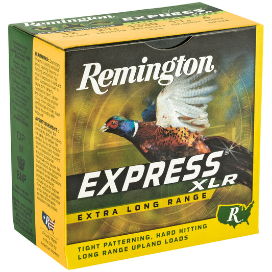 Remington Express Long Range 12 Gauge 2.75-Inch Shotgun Shells, 1 1/4 Oz Lead, 3 Dram, #4 Shot, 25 Rounds per Box
