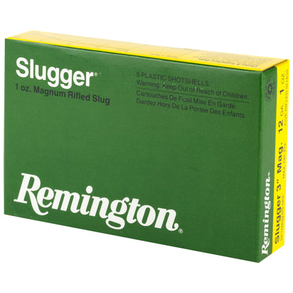 Remington Slugger 12-Gauge Rifled Slug - 3 Inch Magnum, 1 oz, 5 Rounds per Box