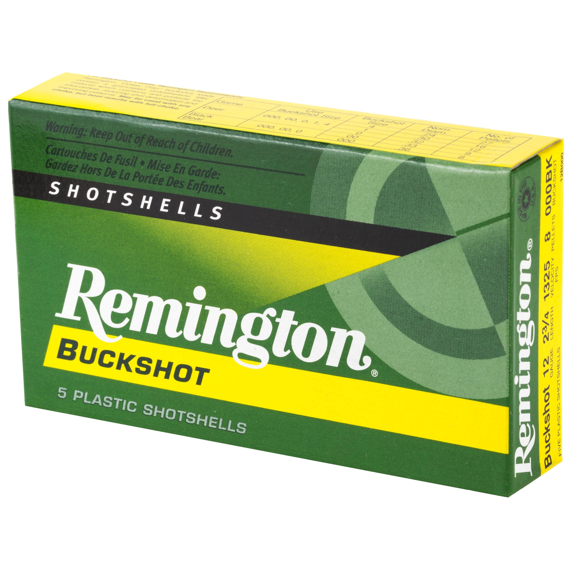 Remington Express 12 Gauge 2.75-Inch 000 Buckshot Ammunition * 5 Rounds per Box, 250 per Case