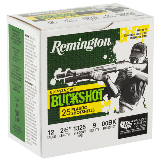 Remington Express Buckshot 12 Gauge 2.75-Inch, 00 Buckshot * 25 Rounds per Box