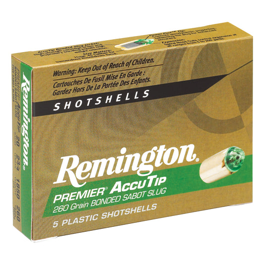 Remington AccuTip 20 Gauge 2.75 Inch 260 Grain Sabot Slug * High-Precision Deer Hunting Ammunition
