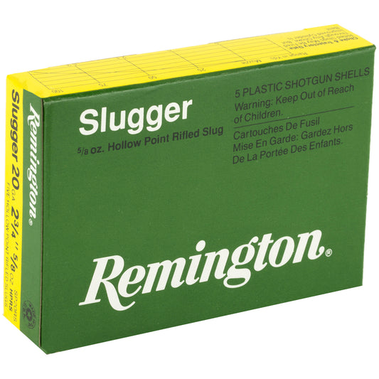 Remington Slugger 20 Gauge Rifled Slug * 3-Inch Magnum, 5/8 Oz, 25% More Accurate