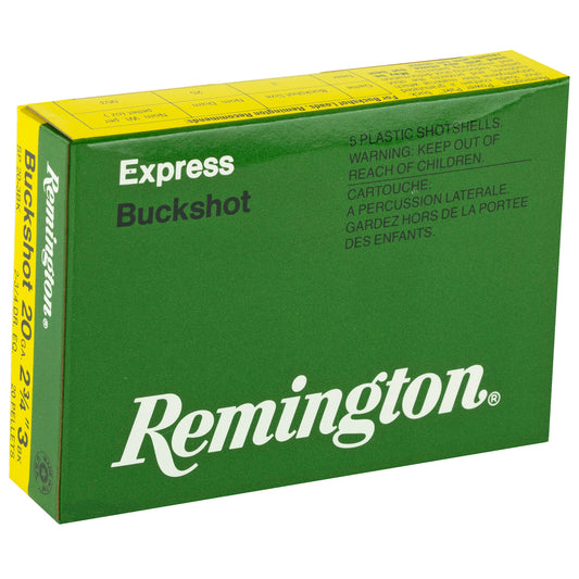 Remington Express 20 Gauge 2.75-Inch 3 Buckshot Shotgun Shells (5 per Box, 250 per Case)